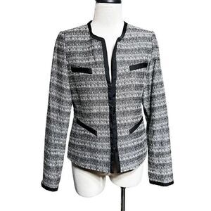Anne Klein Long Sleeve Suit Jacket Blazer Black & White Size 4